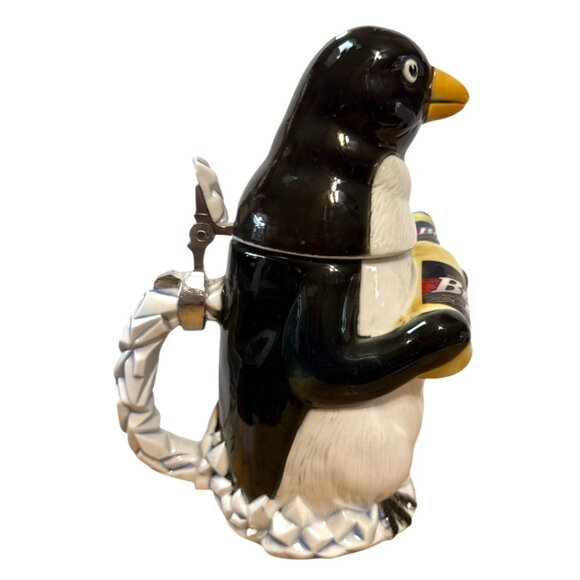 Anheuser-Busch BUD ICE PENGUIN STEIN Ceramic Hand Numbered CS315 - NEW IN BOX - Picture 5 of 9